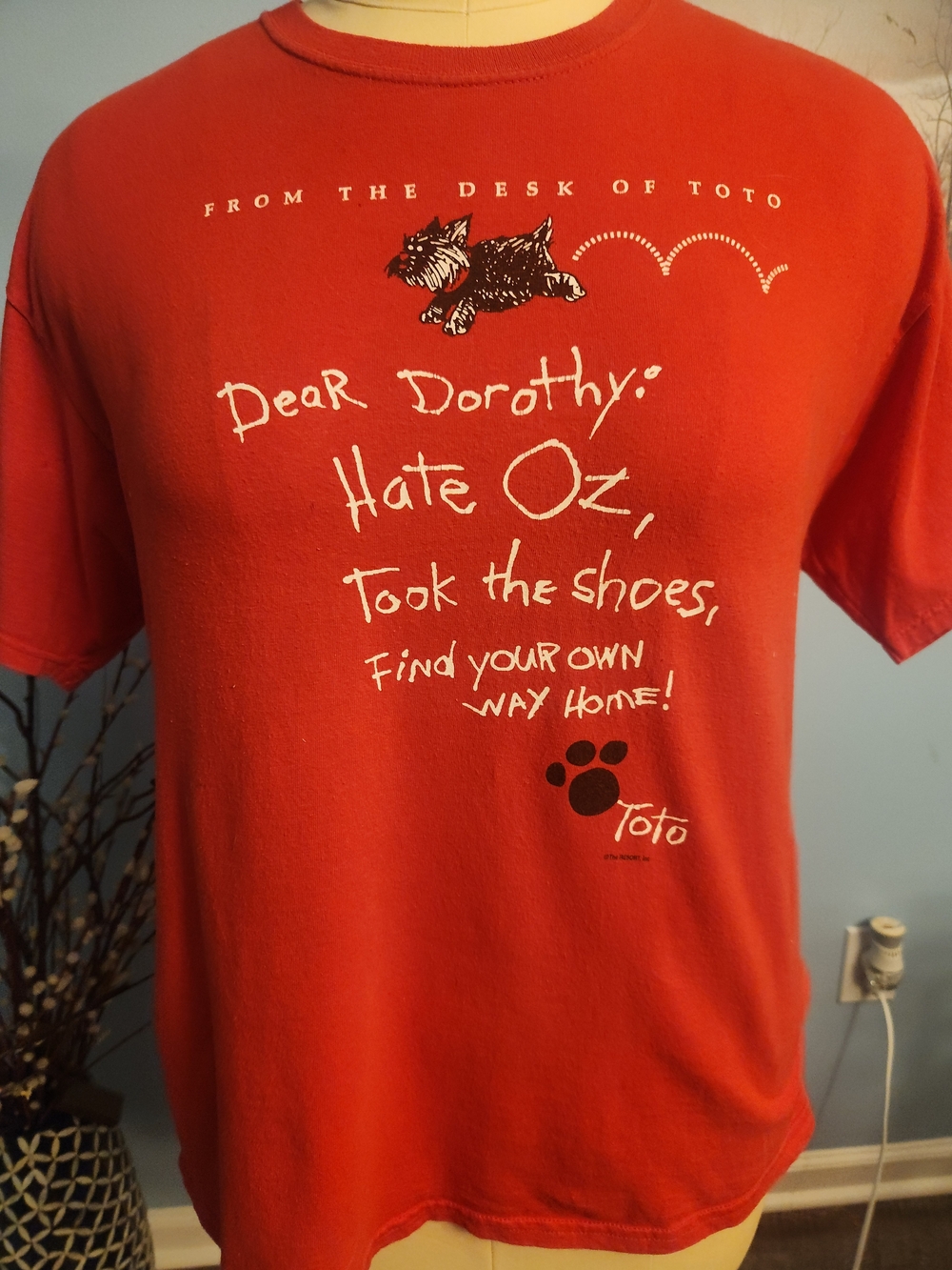 Gildan Red Graphic Tee with White Print - Dear Dorothy Design